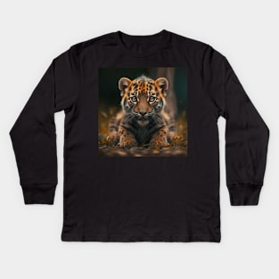 Cute baby Jaguar Kids Long Sleeve T-Shirt